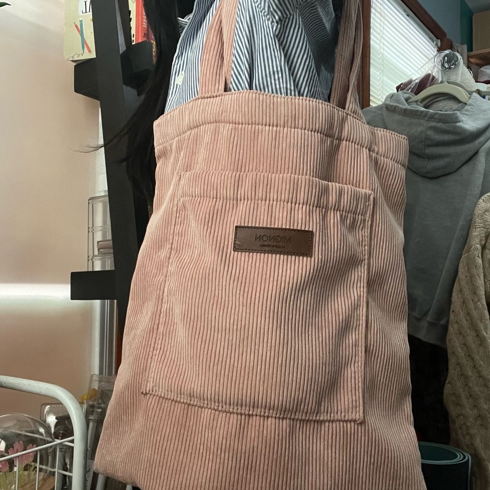Mignon Peachy Corduroy Tote Bag
